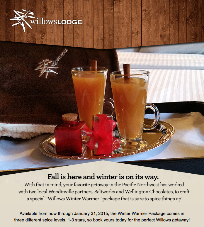 Willows Lodge Fall special